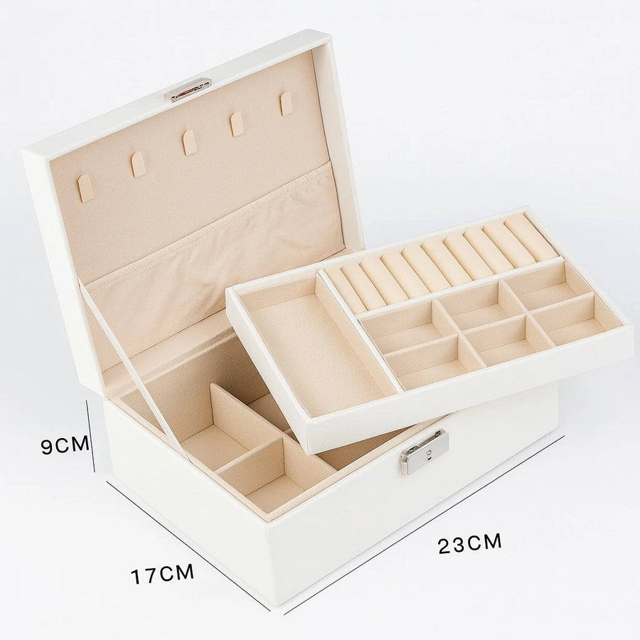 White Luxury Jewelry Organizer Box