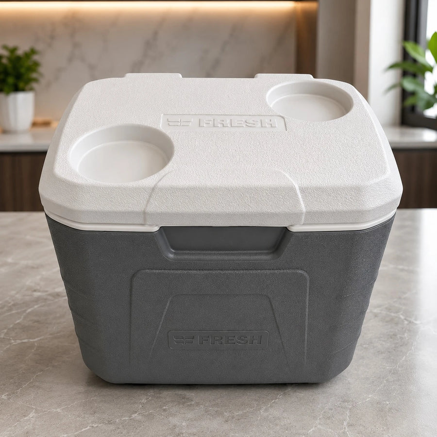 Portable Insulated Ice Cooler Box 8 Liter with Cup Holders | Beach Picnic Camping Cooler