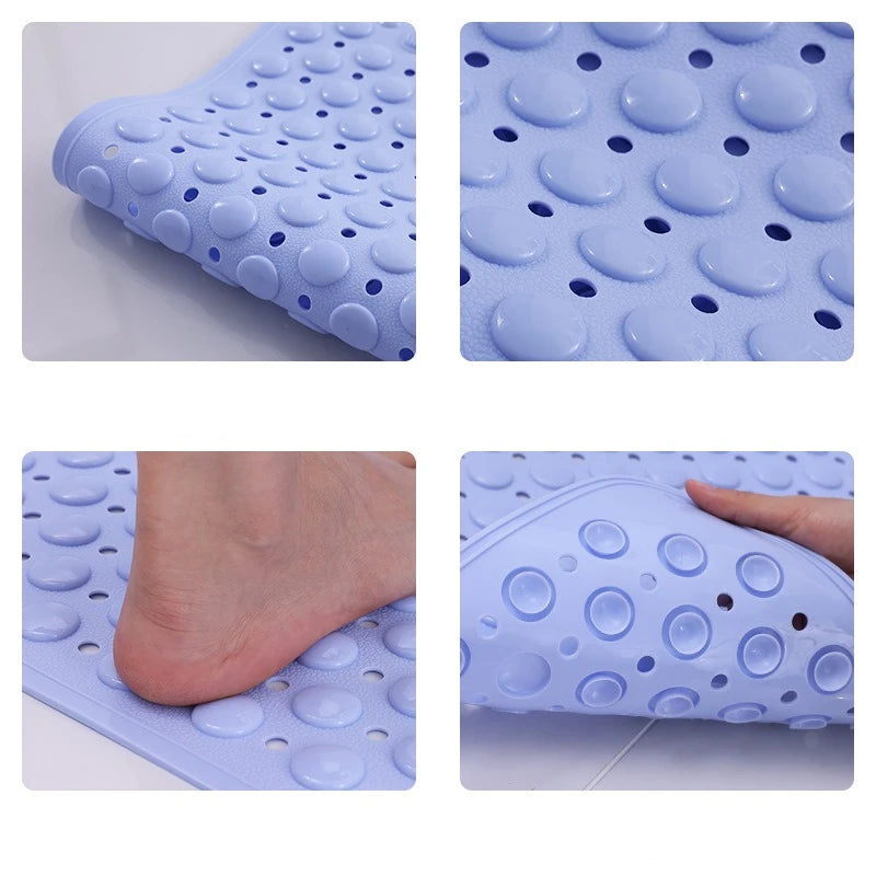 Non-Slip Shower & Bathtub Bath Mat with Suction Cups, Drain Holes & Massage Texture – Bathroom Safety Mat (70 × 34 cm) - Image 4