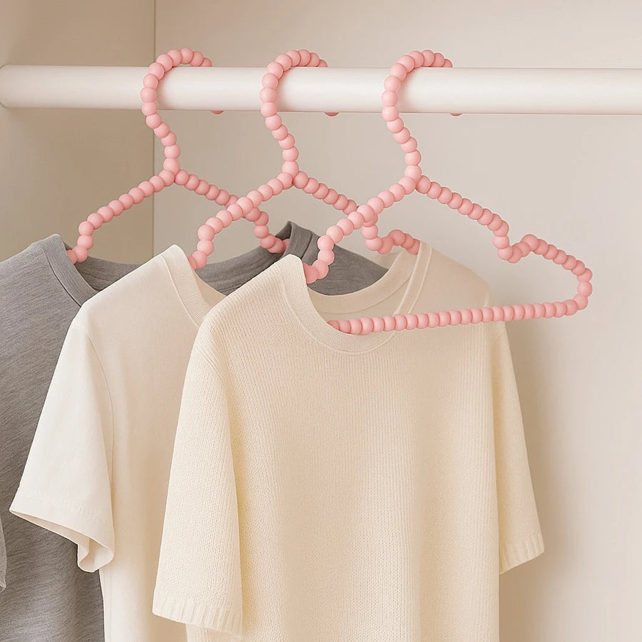 Pink Beaded Plastic Hanger – 40 cm (Set of 3)