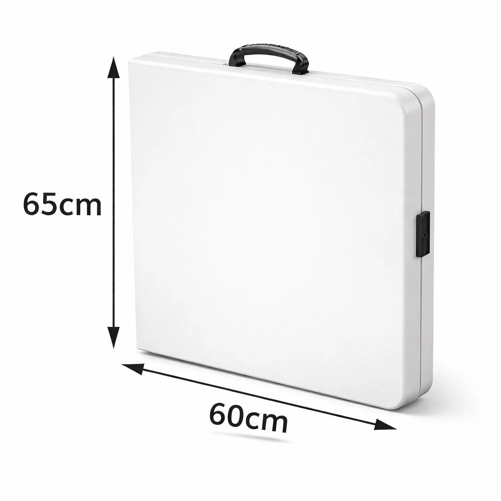 Folding Table White Portable Foldable Desk Work Table Laptop Table Study Table Indoor Outdoor Camping Table Picnic Table Utility Table
