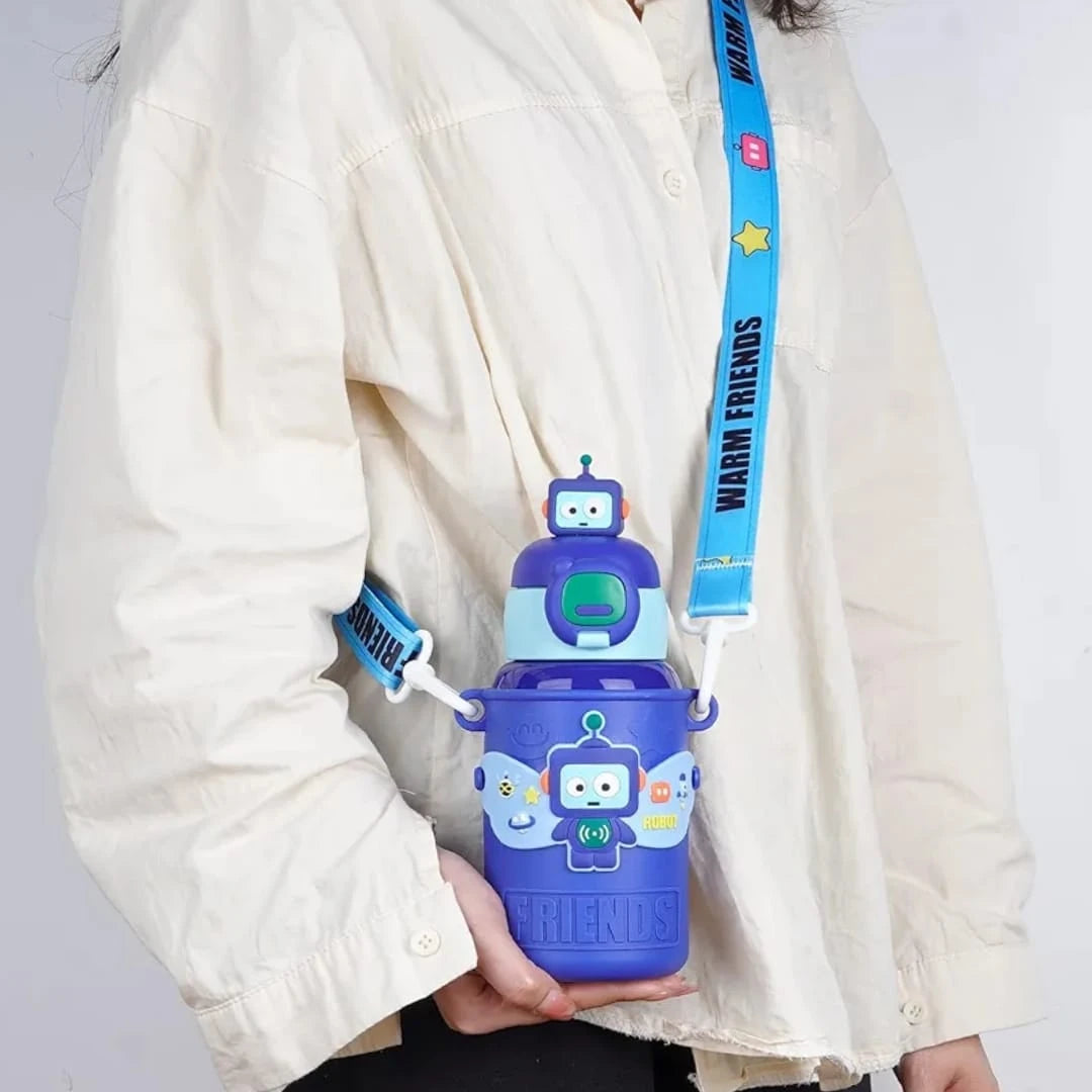 Kids Cartoon Straw Bottle - Image 4