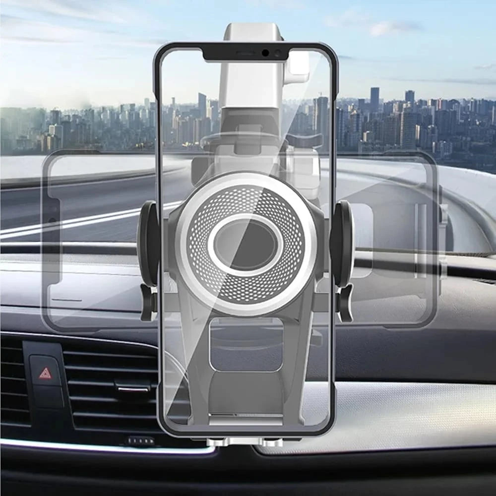 2 in 1 360° Rotating Car Phone Holder with Strong Suction Mount for Dashboard and Air Vent