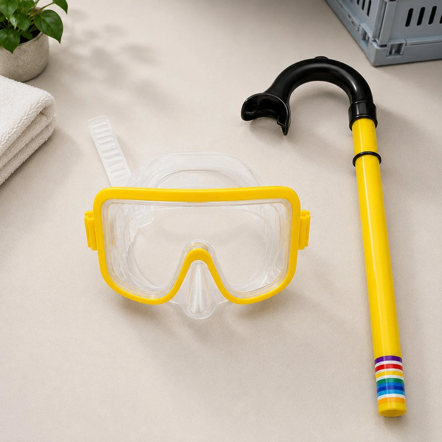 Kids Snorkel Set Diving Mask Swimming Goggles Snorkeling Tube Beach Pool Water Sports Underwater Exploration Kit