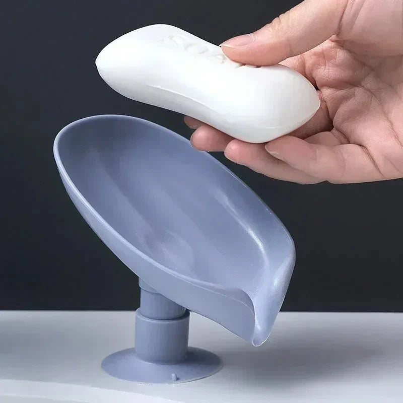 Self Draining Suction Cup Soap Holder Soap Dish for Bathroom Kitchen Sink