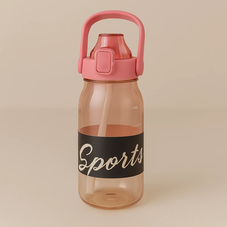 Large Capacity Straw Water Bottle 1600ML Leak-Proof Reusable Sports Bottle for Gym Office Travel & Daily Hydration