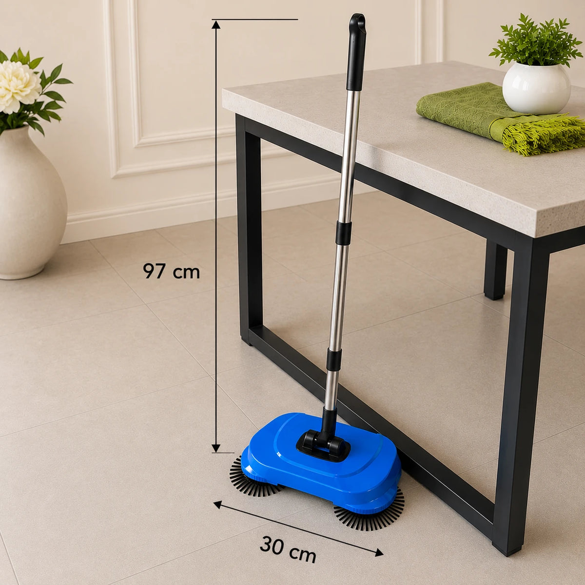 Manual Floor Sweeper Cordless Rotating Cleaning Broom Home Cleaning Tool