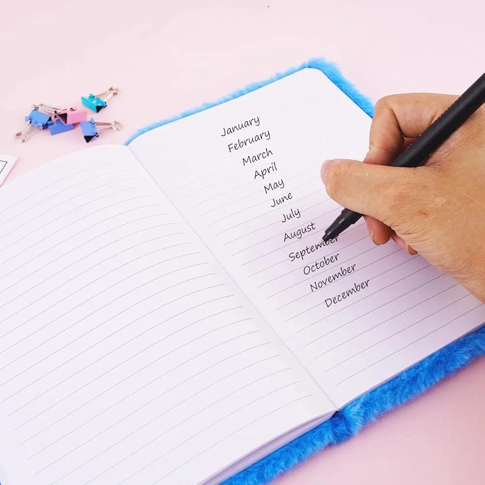 Plush Stitch Notebook A5 Size – Suitable for Traveling, Easy to Carry - Image 11