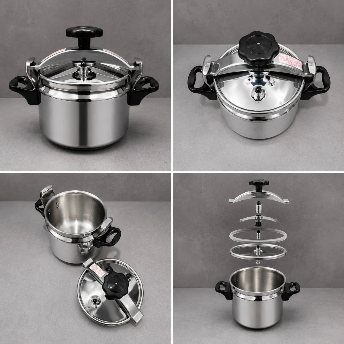 Pressure Cooker 5 Liter 18 10 Stainless Steel Fast Cooking Pot Easy Opening Safety Valve Induction Gas Cooker Kitchen Cookware Heavy Duty Pressure Pot Family Cooking Cooker - Image 3