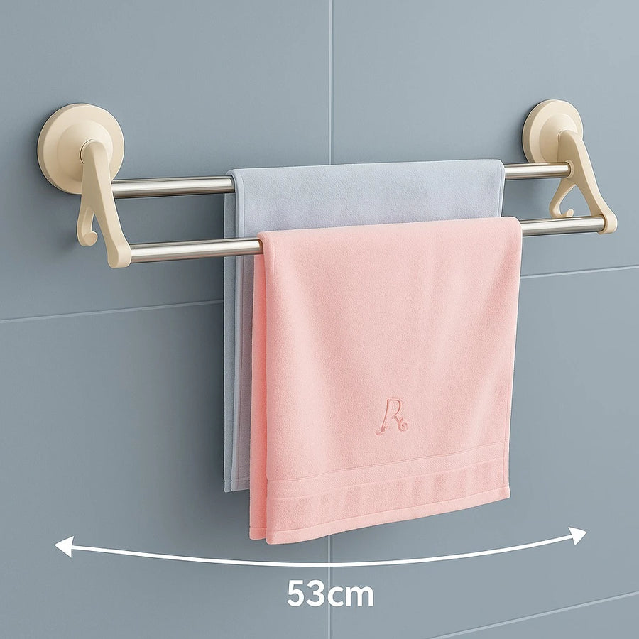 Double Towel Bar with Suction Cup Mount