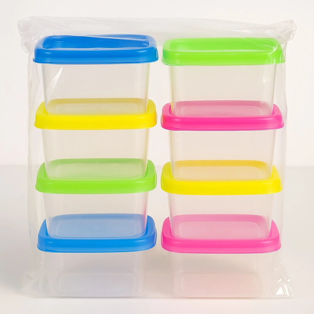 Set of 8 Mini Storage Containers Compact Food Containers for Sauces Snacks Spices and Daily Kitchen Use