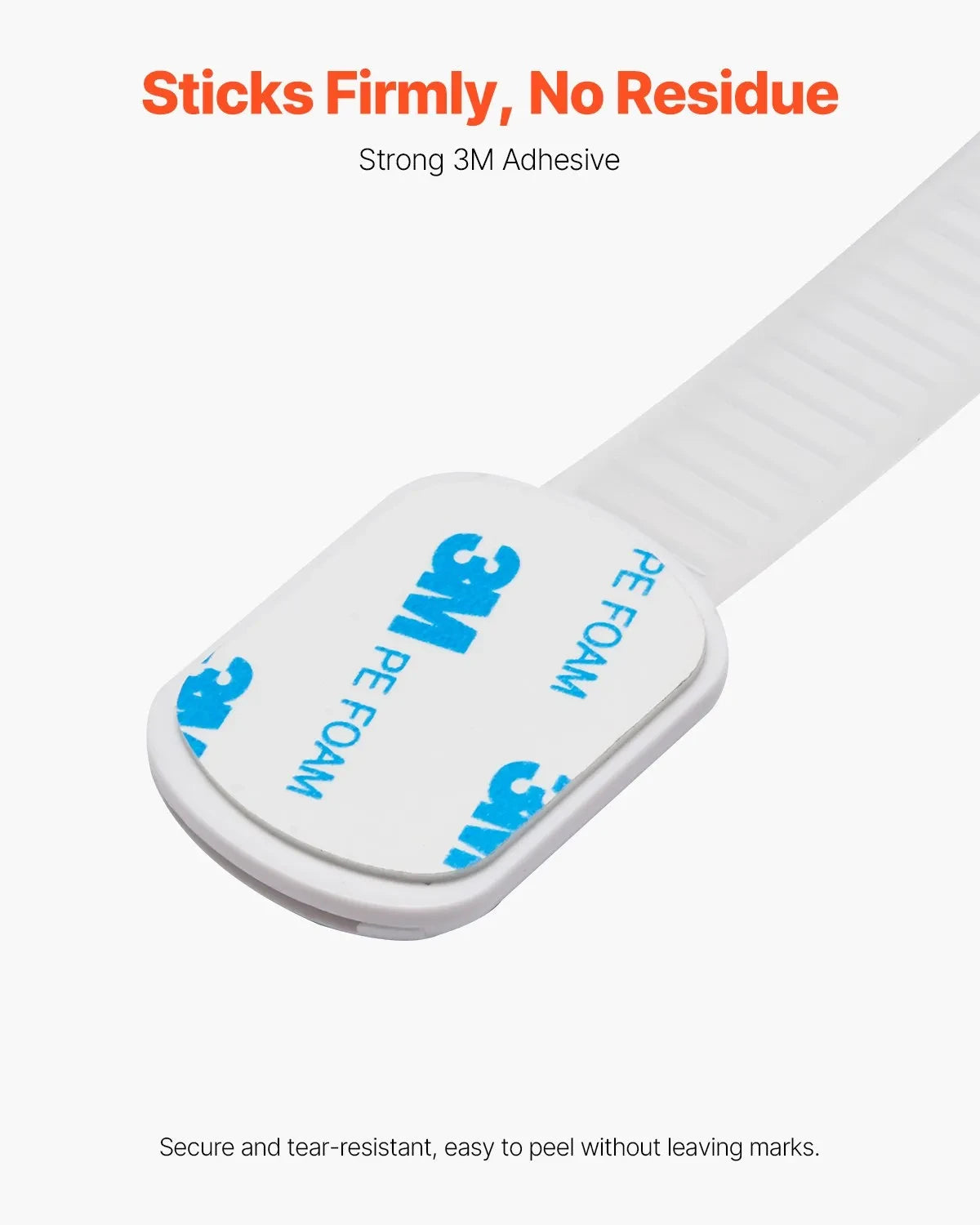 Child Safety Cabinet Drawer Lock Strap Adjustable Adhesive Baby Proof Lock (1 Piece) - Image 4