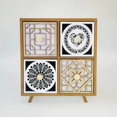 4 Drawer Wooden Storage Rack