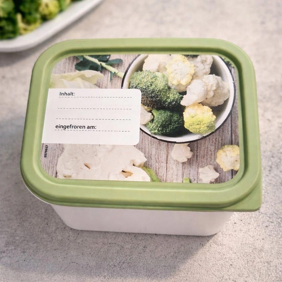 Freezer Storage Containers Set 3 Pieces 1L Airtight Food Storage Boxes Stackable Kitchen Organizer Meal Prep Containers