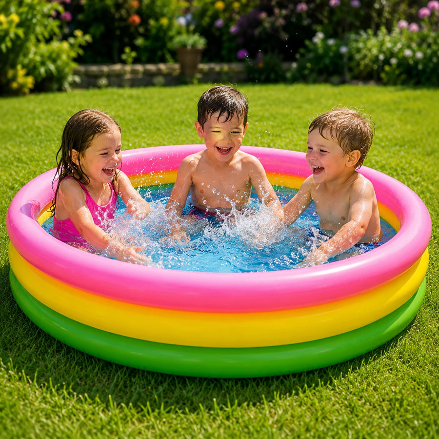 Inflatable Kiddie Pool Family Garden Swimming Pool Children Water Play Pool