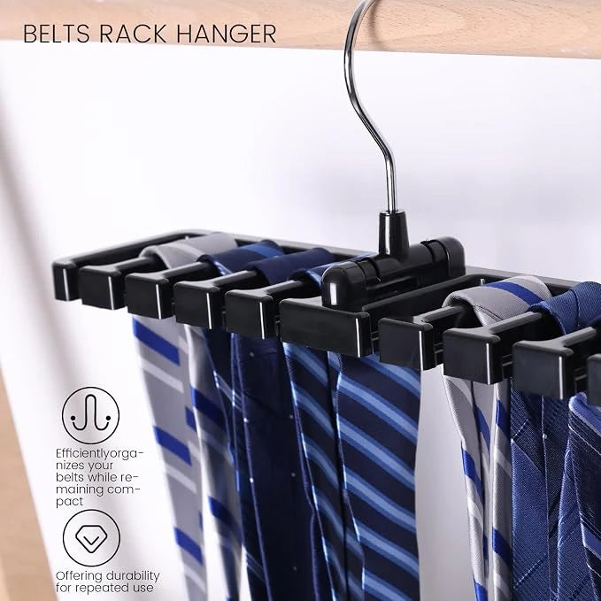 360° Rotating Belt & Tie Hanger Organizer with 10 Slots