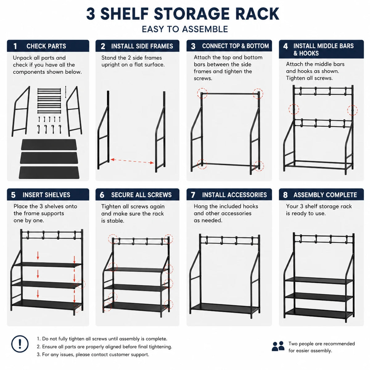 Shoes Organizer 3 Shelves Clothes Hanger Storage Rack Entryway Hall Tree Shoe Shelf Metal Clothes Rack