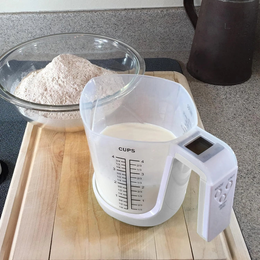 3kg Digital Kitchen Scale with 1000ml Measuring Jug LCD Display and Liquid Volume Measurement