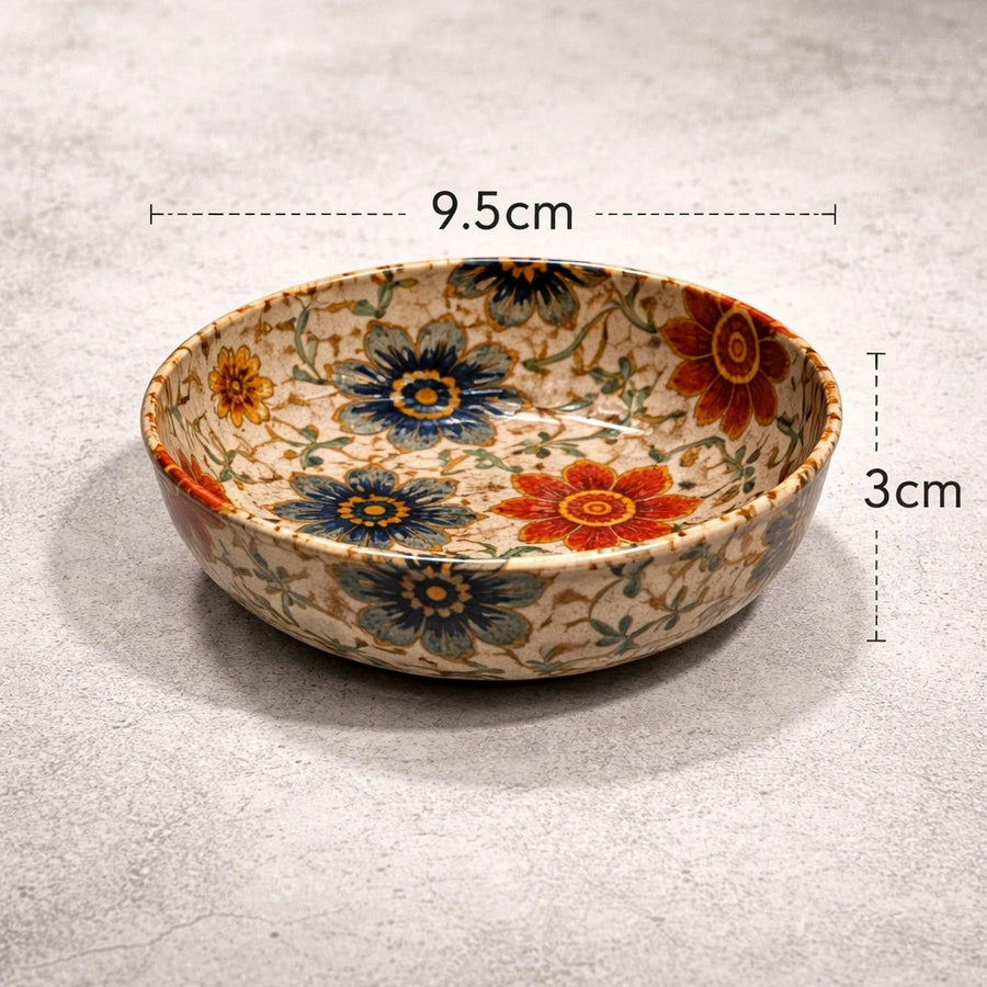 Turkish Coffee Serving Set Metal Tray Ceramic Cup Mandala Coffee Tea Serving Set Ottoman Floral Decorative Tray Set