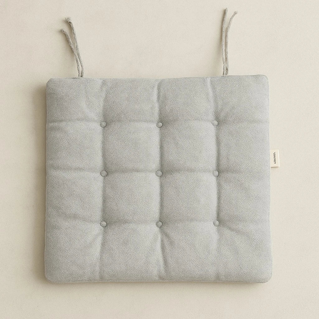 Premium Tufted Tweed Chair Cushion 40x40 cm Thick Padded Seat Cushion for Dining Kitchen and Home Chairs