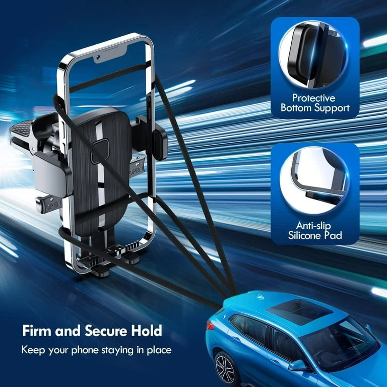 Universal Rotating Car Phone Holder for Air Vent and Windshield with Adjustable Viewing Angle