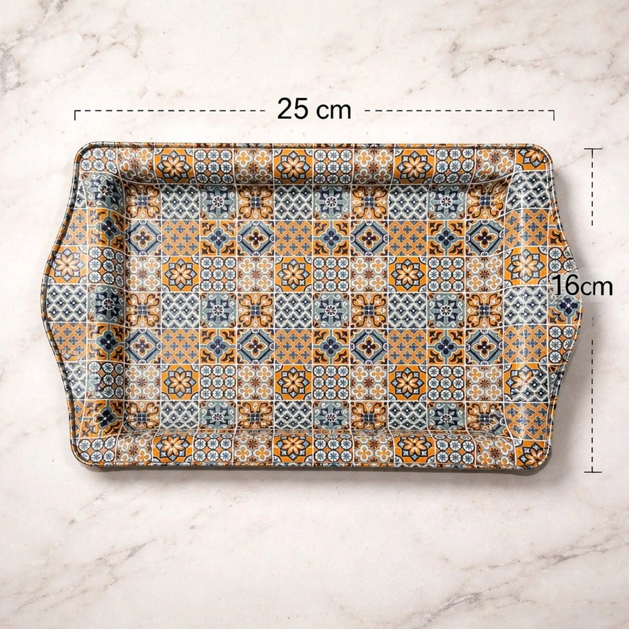Turkish Coffee Serving Set Metal Tray Ceramic Cup Mandala Coffee Tea Serving Set Ottoman Floral Decorative Tray Set