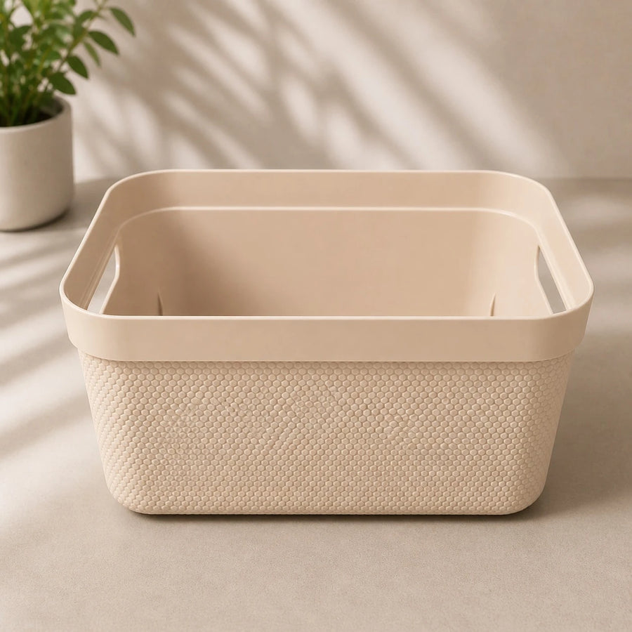 Rotho Jive Box Storage Basket Set Plastic Organizer Boxes A5 Size 5L Swiss Design BPA Free Stackable Storage Containers