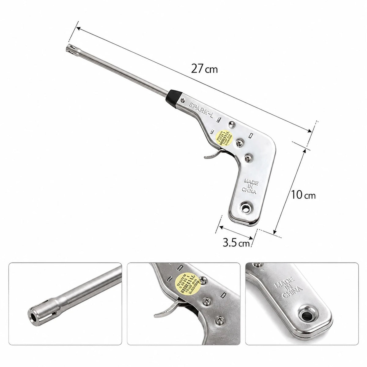 Electronic Gas Igniter Long Reach Gas Lighter | No Battery No Flint No Fuse Gas Stove Ignition Tool