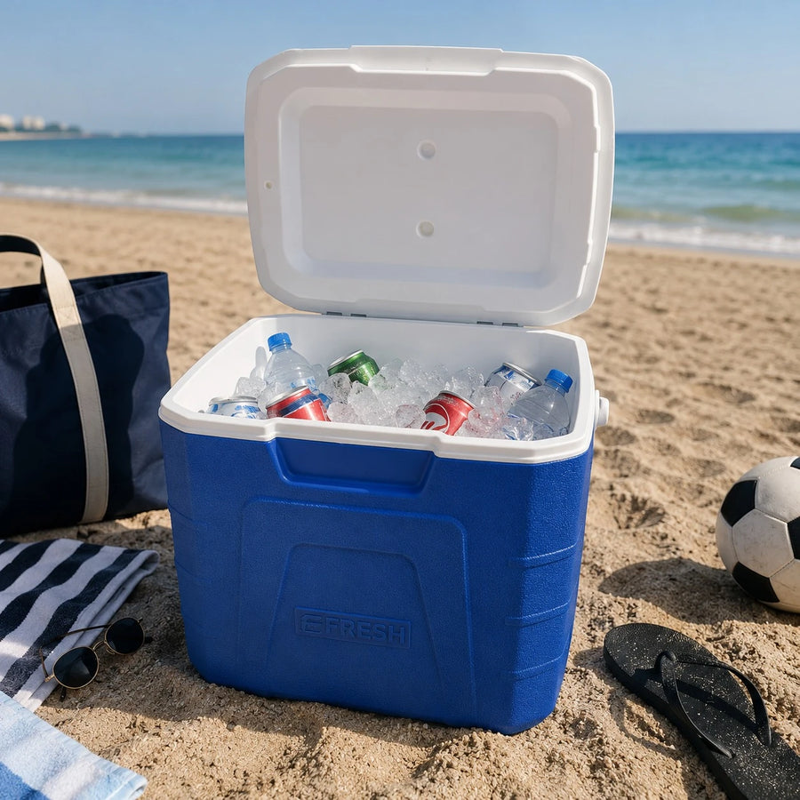Portable Insulated Ice Cooler Box 8 Liter with Cup Holders | Beach Picnic Camping Cooler