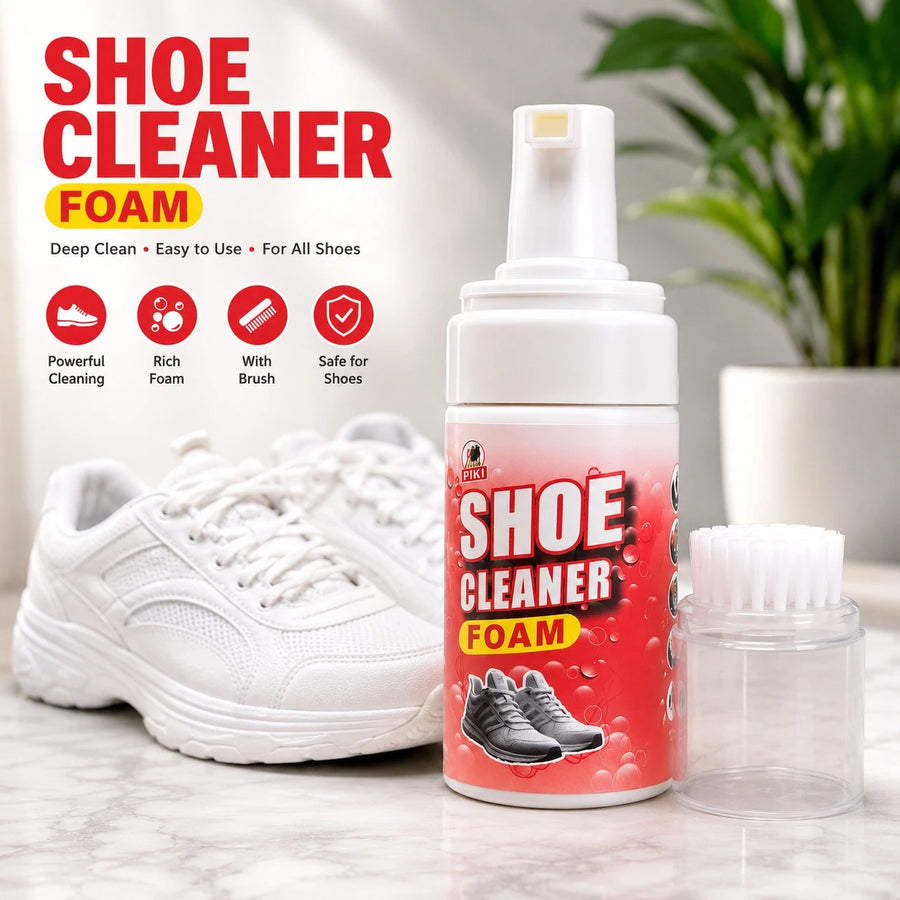 Shoe Cleaning Solution Foam 200ml with Brush Multi Surface Sneaker Cleaner for Sports Casual Mesh and Canvas Shoes