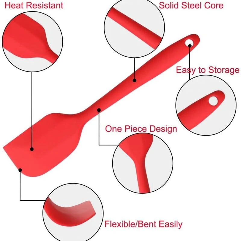 Silicone Cooking Spatula 27 cm Heat-Resistant Flexible Kitchen Utensil for Baking, Mixing & Non-Stick Cookware