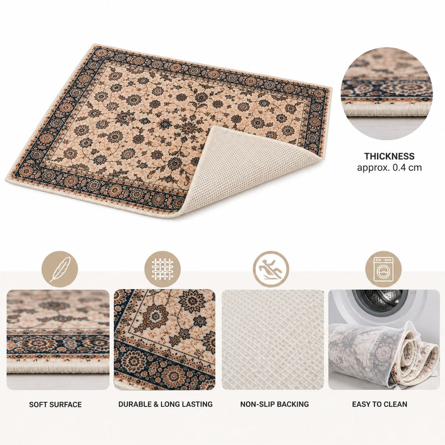 Soft Velvet Printed Floor Mat 48 × 80 cm Decorative Non Slip Indoor Rug