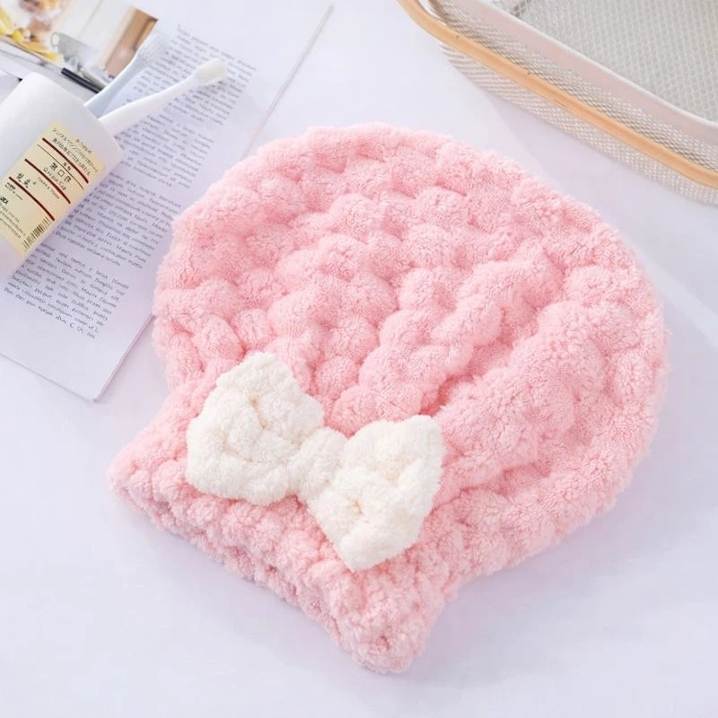 Cotton Dry Hair Travel Cap Soft Absorbent Hair Towel Hat for Adults Shower Bath Spa Home Use hair styler - Image 7