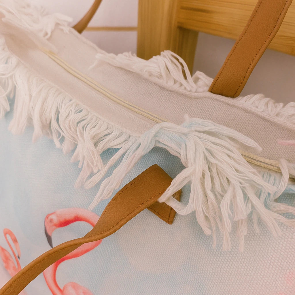 Flamingo Beach Tote Bag