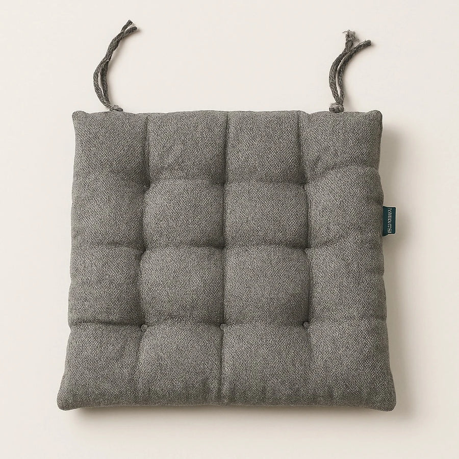 Premium Tufted Tweed Chair Cushion 40x40 cm Thick Padded Seat Cushion for Dining Kitchen and Home Chairs