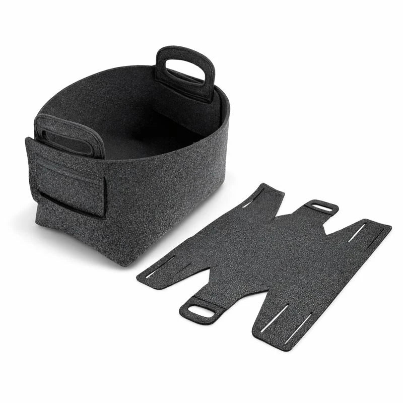 Almaamoun Felt Storage Basket Organizer Set Foldable Felt Storage Bins Soft Fabric Storage Boxes With Handles Home Closet Shelf Organizer 3 Pieces - Image 6