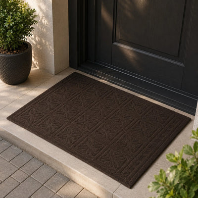 Geometric Entrance Door Mat Thin Non Slip Indoor Outdoor Floor Rug