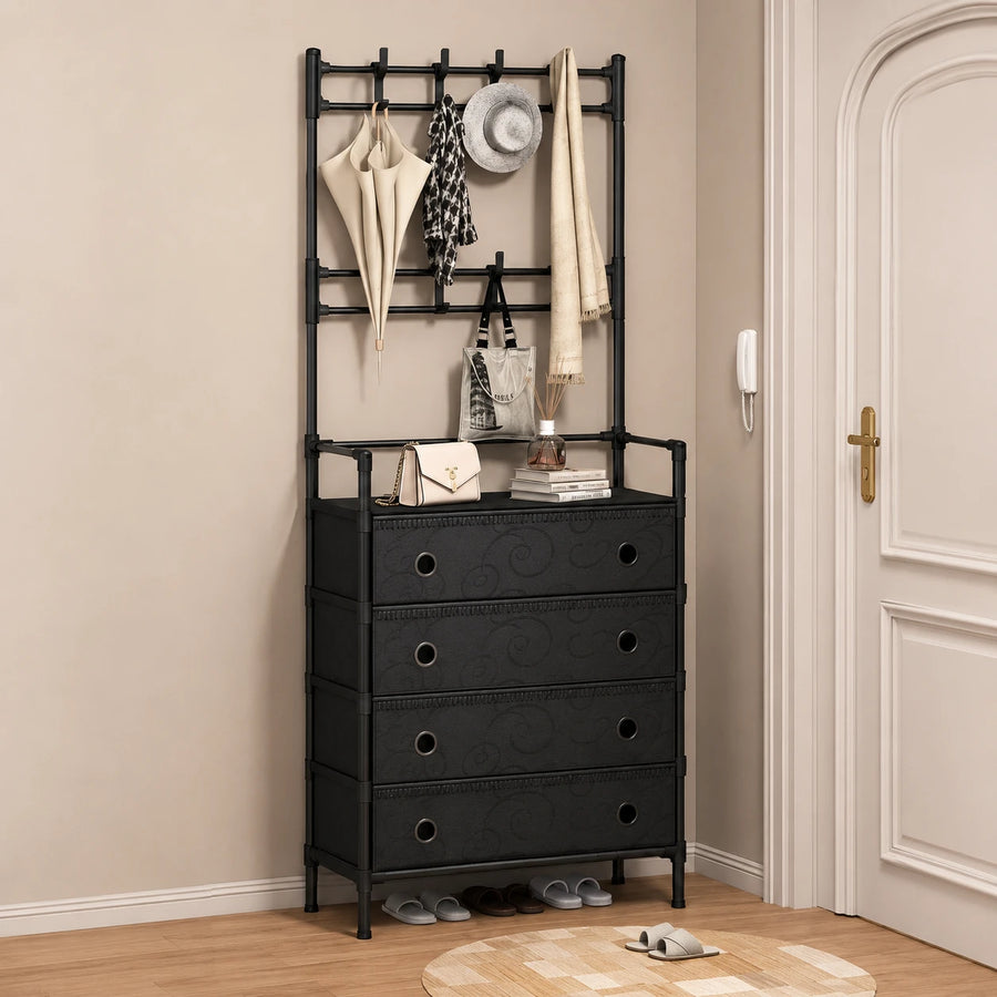 Shoe Organizer Storage Cabinet Coat Rack Multi Layer Hallway Entryway Hanger Shelf