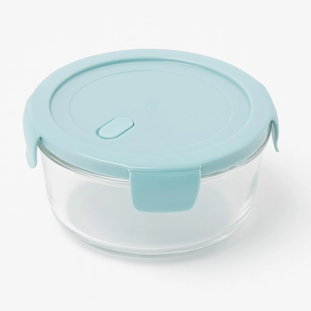 3 Piece Round Glass Container Set Reusable Food Storage Bowls for Leftovers Meal Prep and Daily Kitchen Storage - Image 4