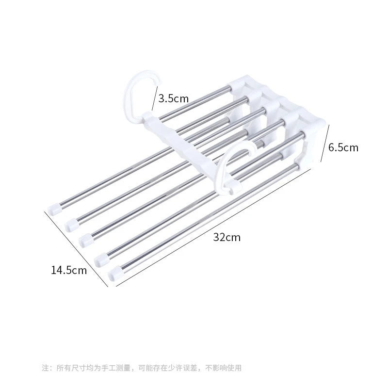 5 Rod Pull Out Pants Hanger Rack