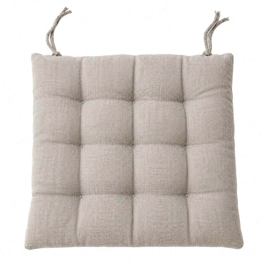 Premium Tufted Tweed Chair Cushion 40x40 cm Thick Padded Seat Cushion for Dining Kitchen and Home Chairs