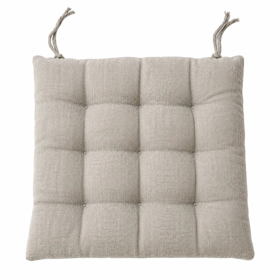 Premium Tufted Tweed Chair Cushion 40x40 cm Thick Padded Seat Cushion for Dining Kitchen and Home Chairs