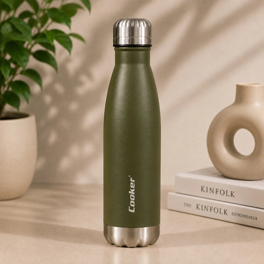 Cooker Thermos Vacuum Flask Stainless Steel Water Bottle Thermal Insulated Travel Bottle 500ml Reusable Coffee Tea Bottle