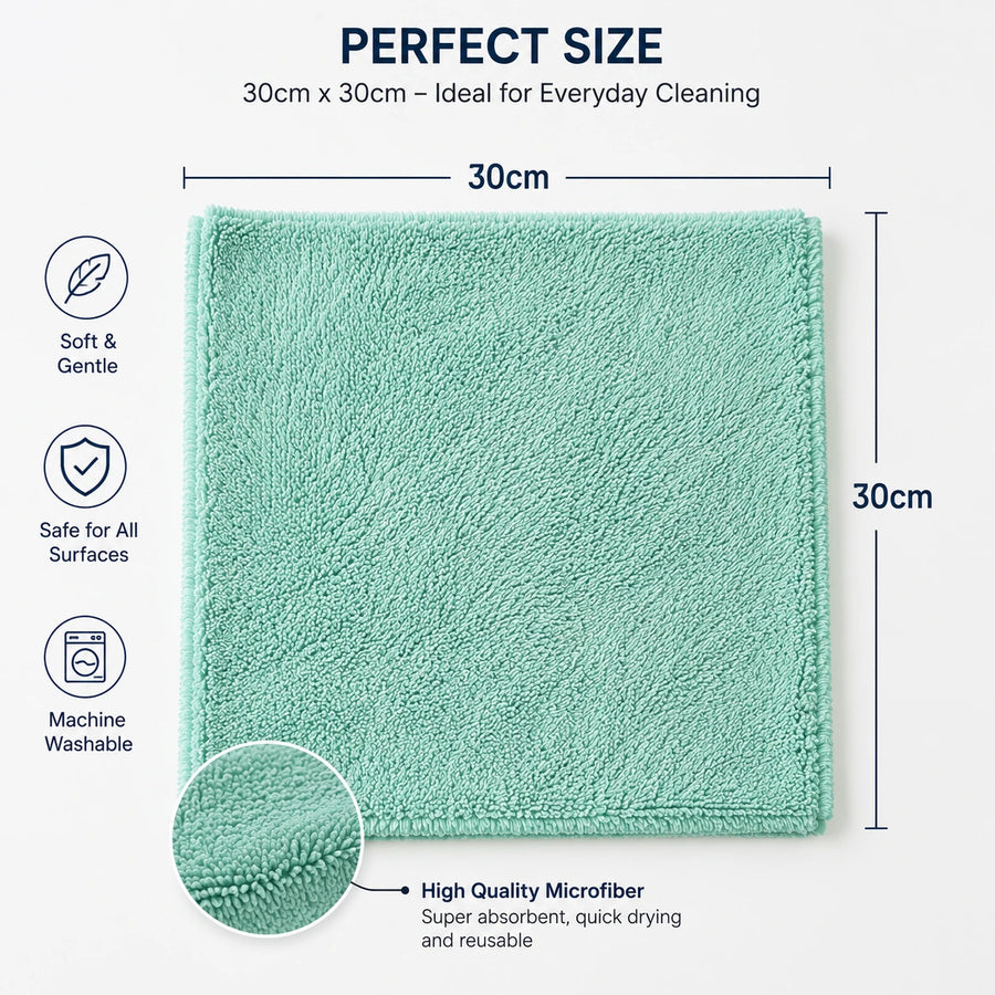 Microfiber Cleaning Towels Kitchen Cleaning Cloth Reusable Absorbent Cleaning Towel