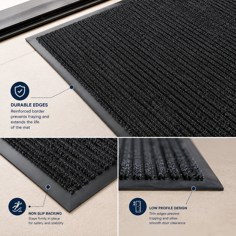 Entrance Floor Mat Heavy Duty Non Slip Door Carpet Indoor Outdoor Dirt Trapper Rug