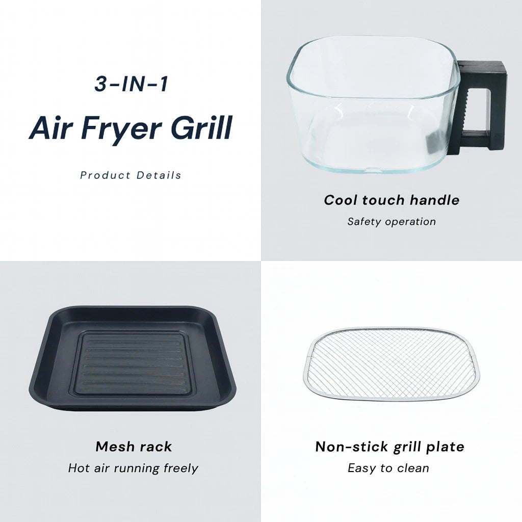 Visible Air Fryer & Grill – CrystalView 3-in-1 Cooker - Image 9