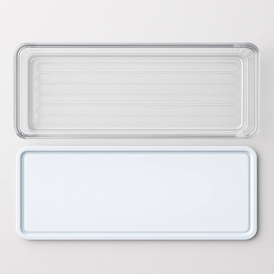 Slim Storage Container Narrow Food Storage Solution for Pantry Organization Refrigerator and Kitchen Storage